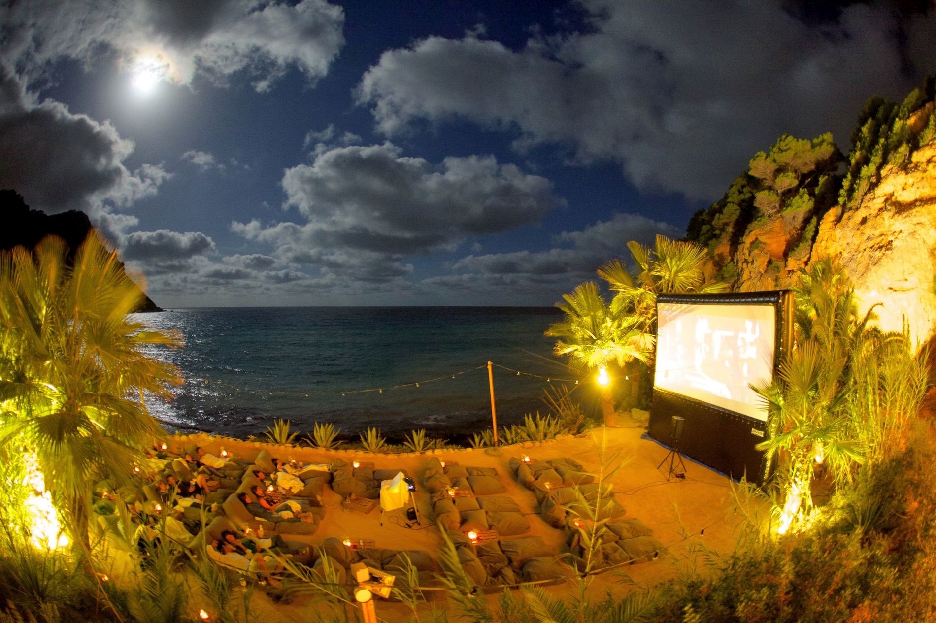 Outdoor cinema in Ibiza