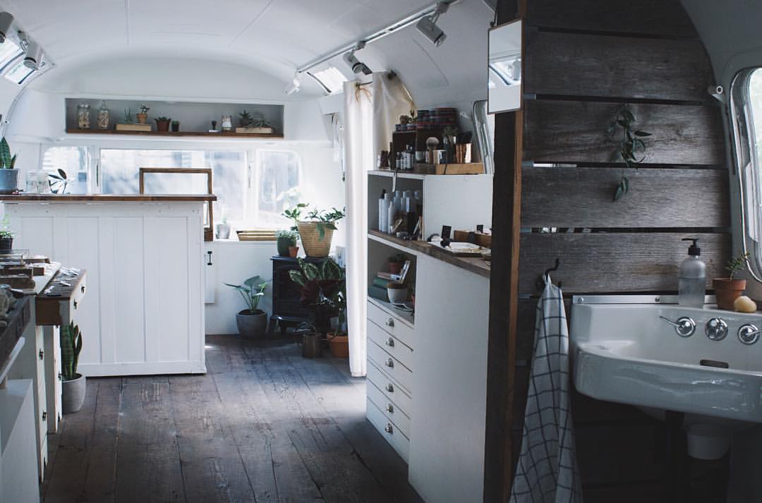 Converted airstream shop