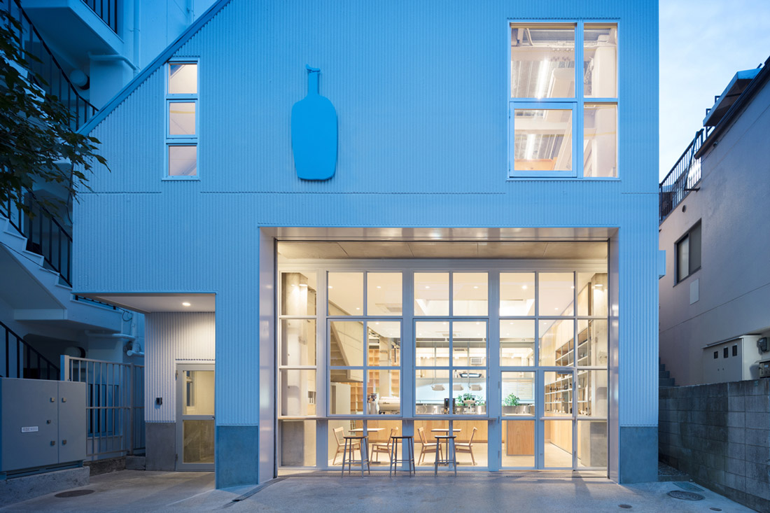 Electric Factory Turned Blue Bottle Coffee Shop in Tokyo