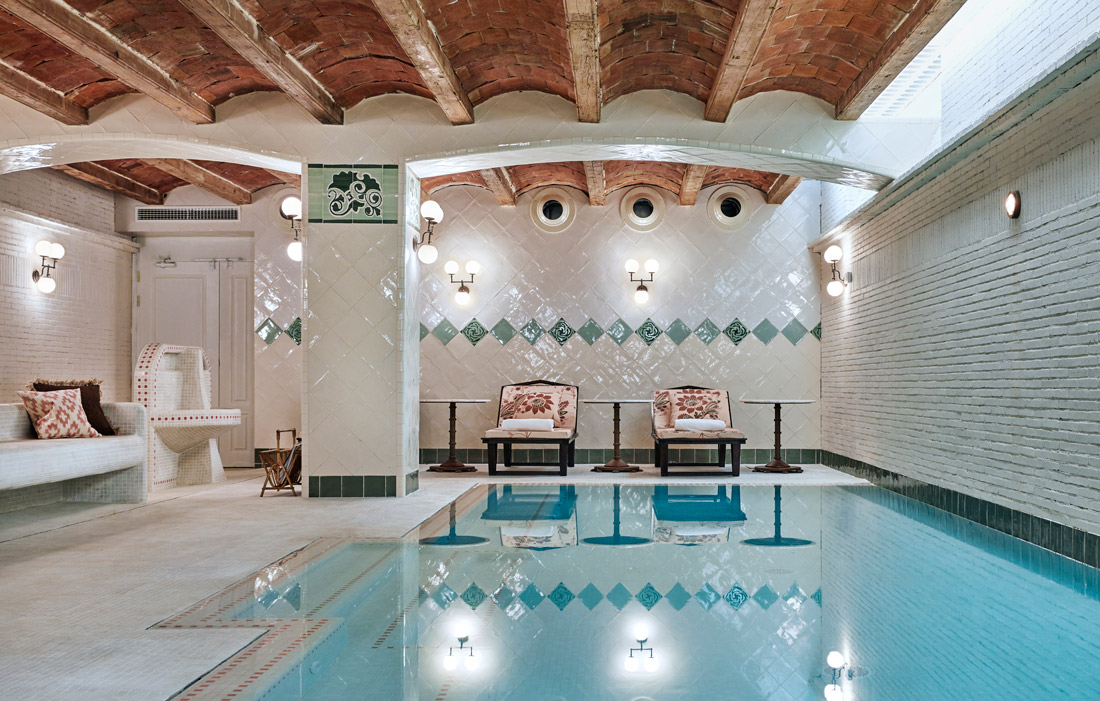 Spa with heated indoor pool