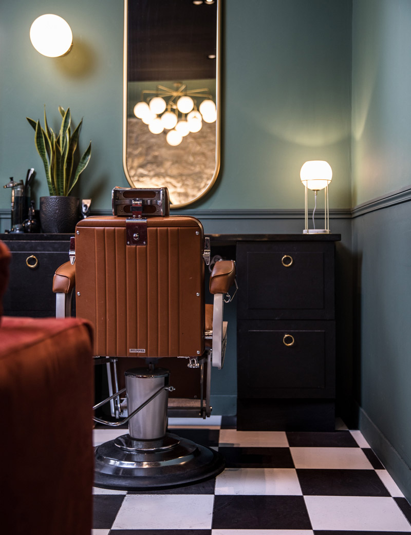 Retro style barber chair